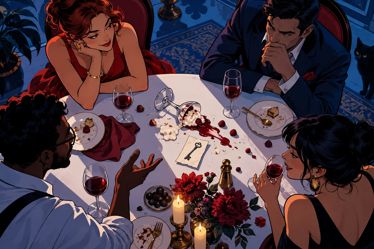 Original game artwork for The Alibi Table